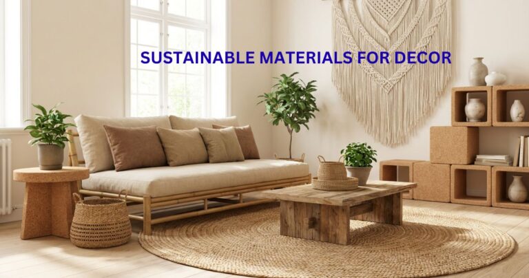 SUSTAINABLE MATERIALS FOR DECOR