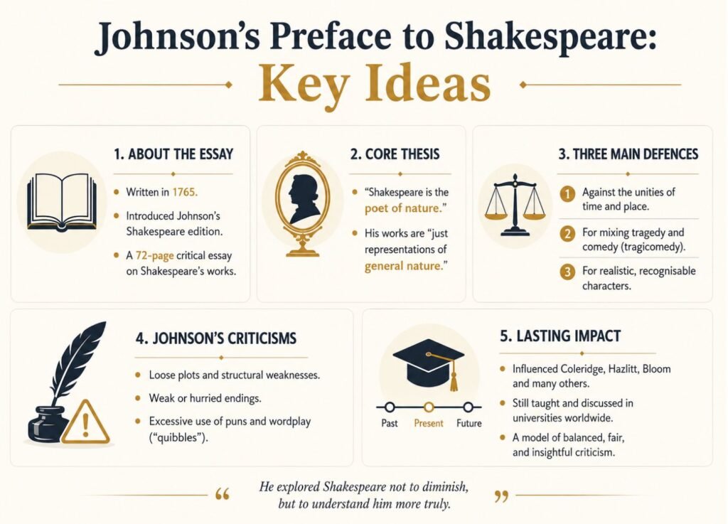 Johnson preface to shakespeare info